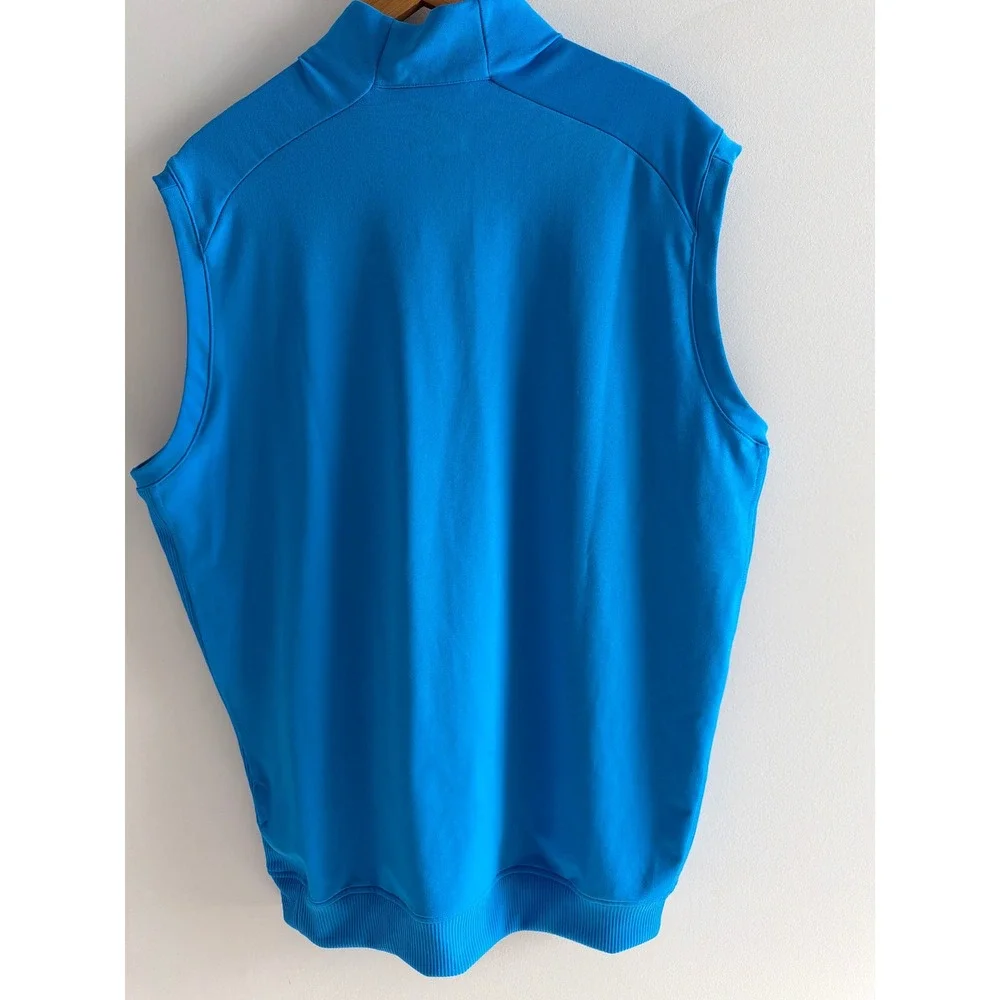 Adidas Golf Vest‎ Mens XL Blue Pebble Beach Golf Links Quarter Zip Pullover